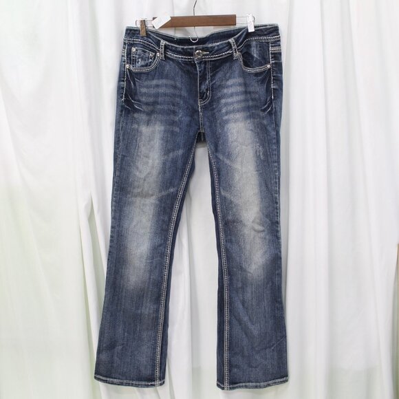 Denim Couture Denim - Classic Women's Boot Cut Jeans in Deep Blue